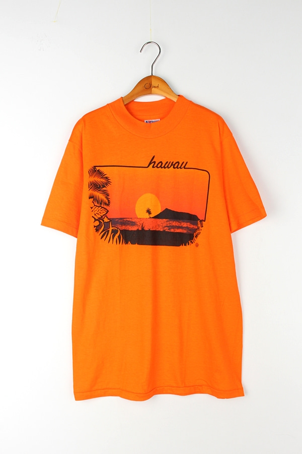 HANES 헤인즈 80s 하와이안 롱 티셔츠 WOMAN_M