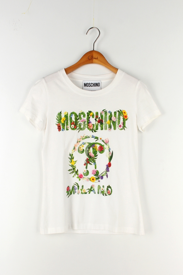 MOSCHINO 모스키노 프린팅 하프 티셔츠 WOMAN_S
