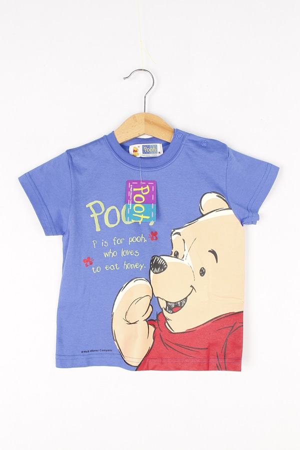 미사용품 POOH 프린팅 티셔츠 KIDS_90
