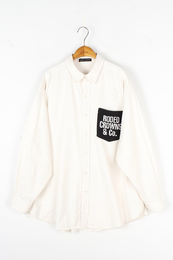 RODEO CROWN 오버핏 니트 원 포켓 포인트 셔츠 MAN_L