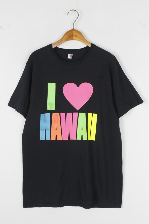 ANVIL 하와이안 프린팅 티셔츠 WOMAN_M
