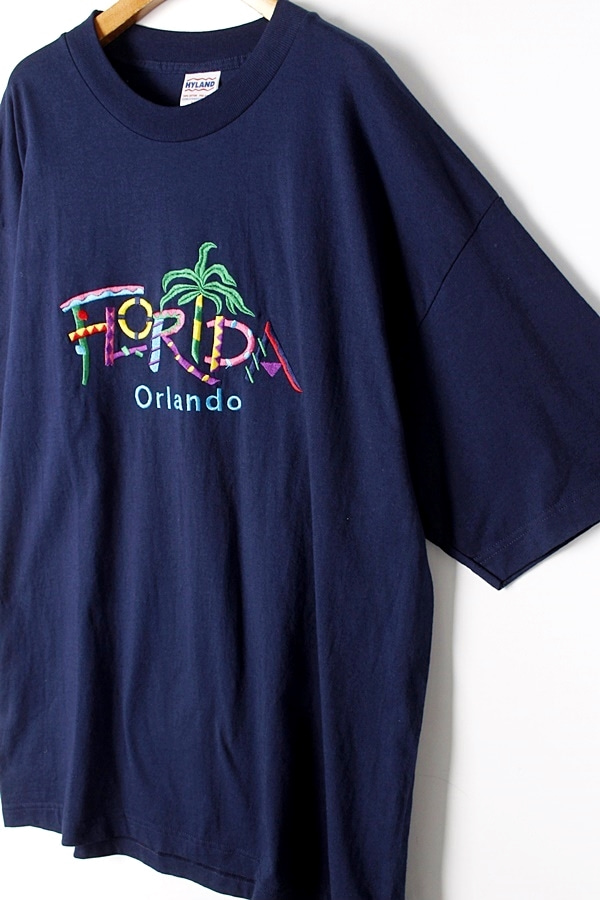 HYLAND 플로리다 자수 포인트 하와이안 티셔츠 MAN_L