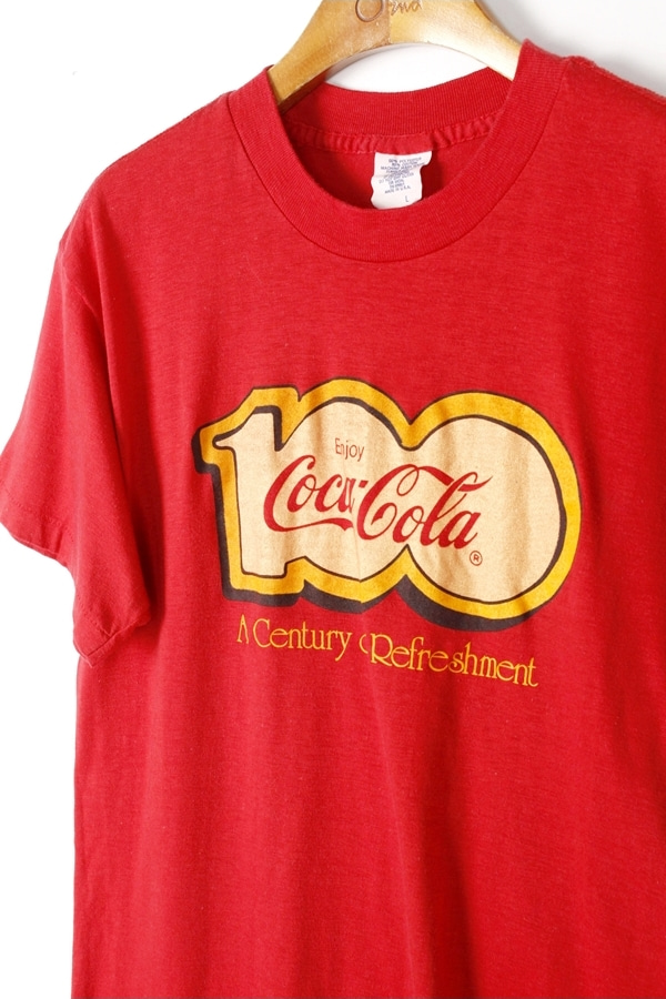COCA COLA 80s 빈티지 100주년 기념 티셔츠 WOMAN_M