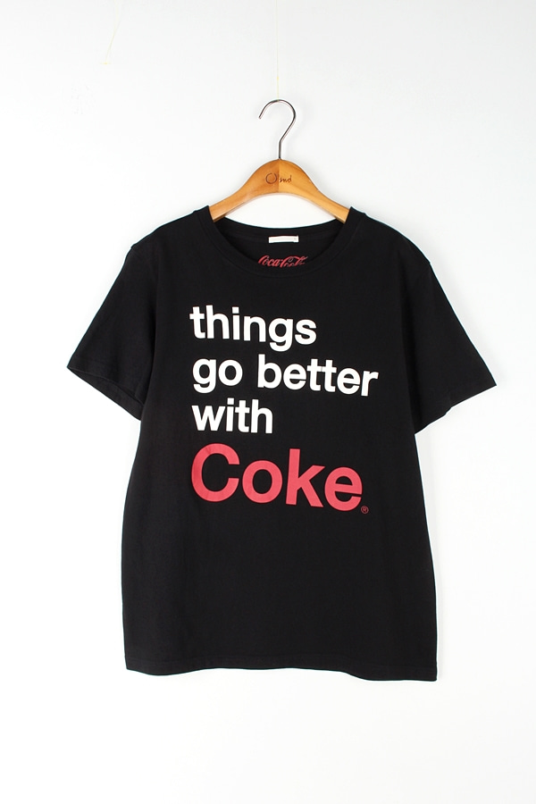 COCA COLA 코카콜라 프린팅 하프 티셔츠 WOMAN_M