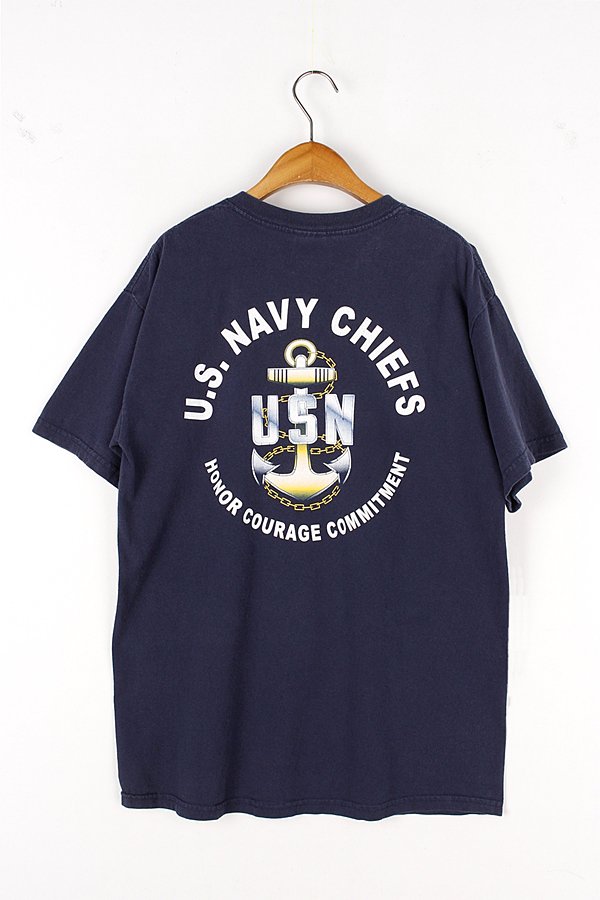 GILDAN US NAVY CHIEFS 프린팅 티셔츠 MAN_S