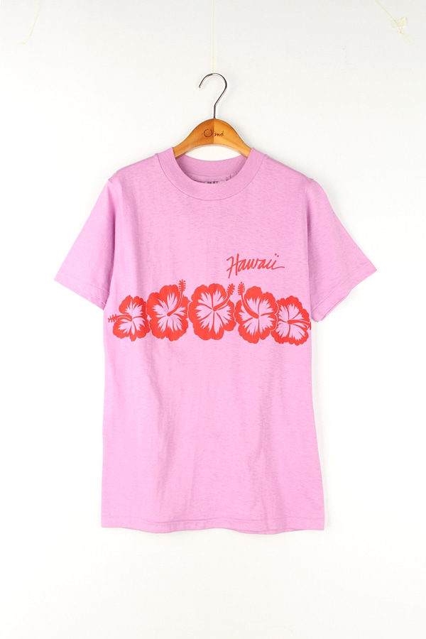 HANES_MADE USA 헤인즈 하와이안 티셔츠 WOMAN_S