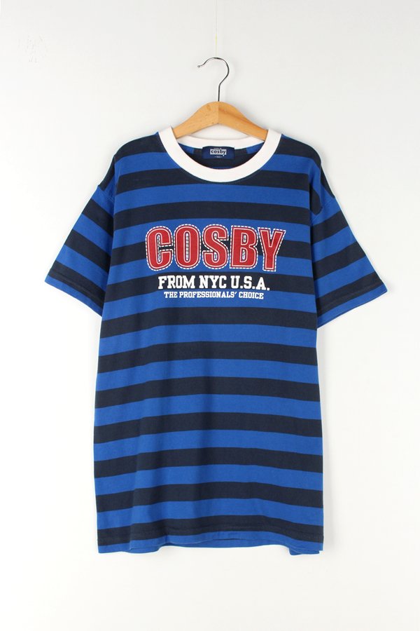 COSBY 프린팅 스트라이프 하프 티셔츠 KIDS_160