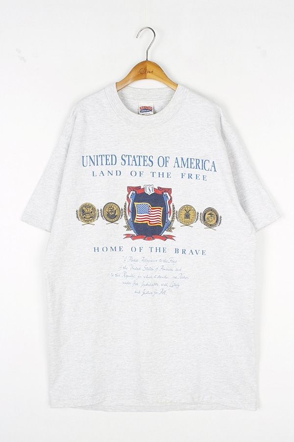 NUTMEG_MADE USA 90s 빈티지 프린팅 티셔츠 MAN_L