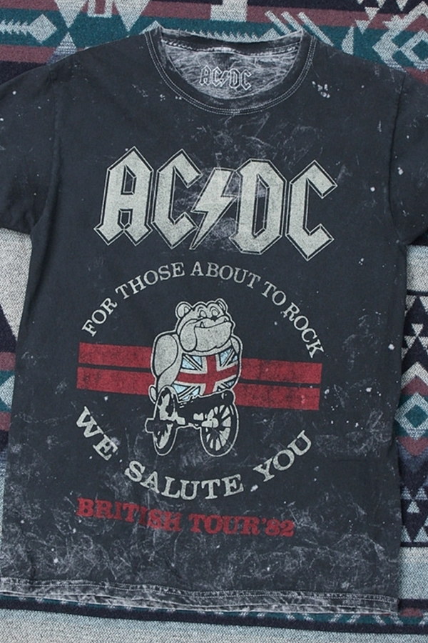 AC/DC 영국 투어 82 락 티셔츠 WOMAN_M