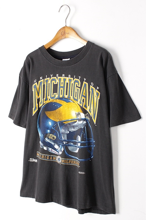 SALEM SPORTSWEAR 90s MICHIGAN UNIV 프린팅 티셔츠 MAN_M